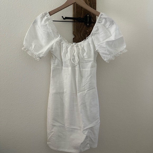 Princess Polly love lies mini Elegant White Dress sz 0 - Picture 5 of 8